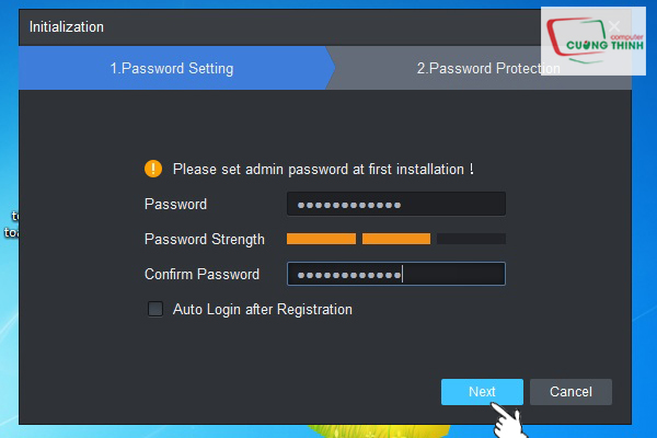 Tạo một mật khẩu bất kỳ