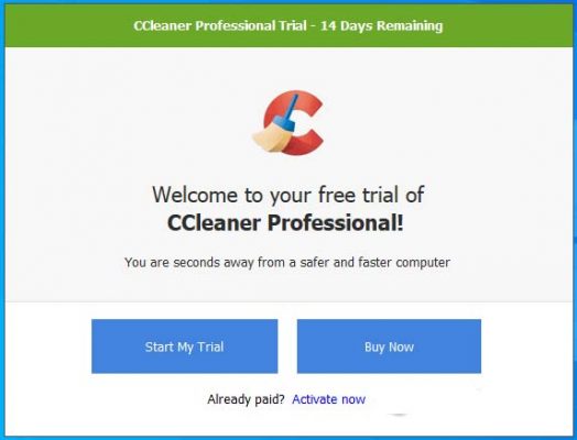 chọn tiếp Start My Trial