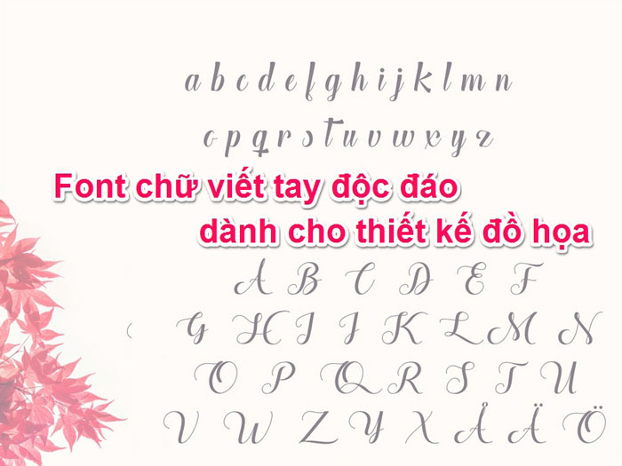 Phông chữ đẹp Việt hóa viết tay đẹp được ưa chuộng