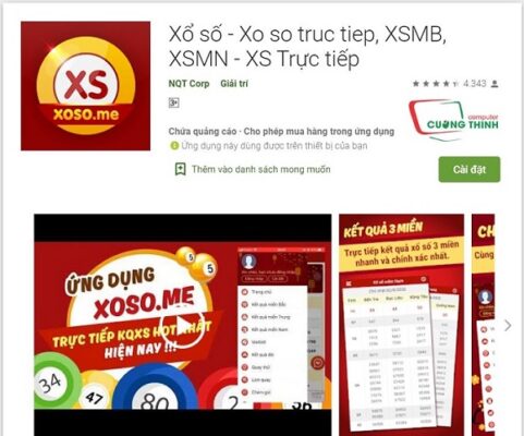 Hình 1 - Ứng dụng xoso.me