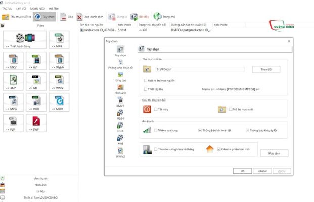 Tính năng chính của phiên bản Format Factory 4.1.0.0 năm 2017