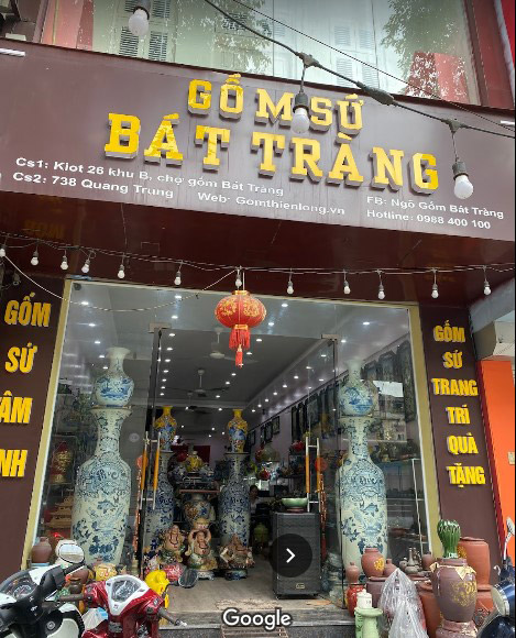 Cửa hàng gốm Bát Tràng Thiên Long