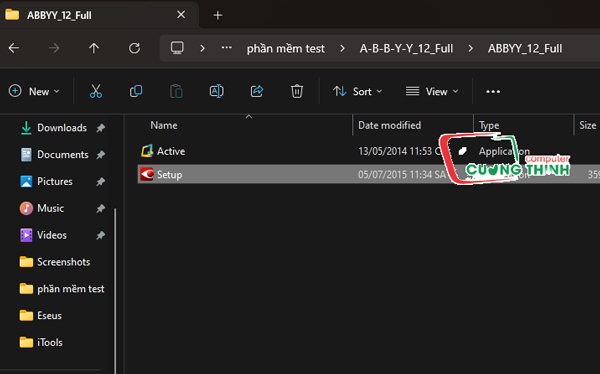 Chạy file cài đặt Chạy file cài đặt