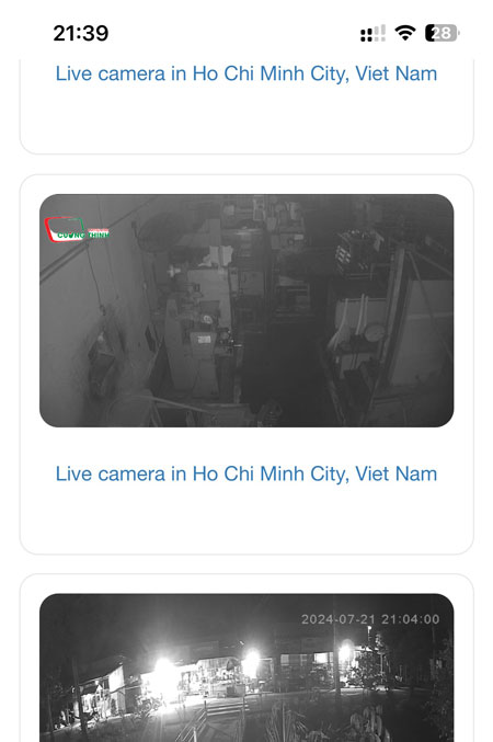 Lướt chọn camera bạn muốn xem Lướt chọn camera bạn muốn xem