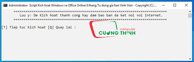 Để tiếp tục, bạn nhấn phím T