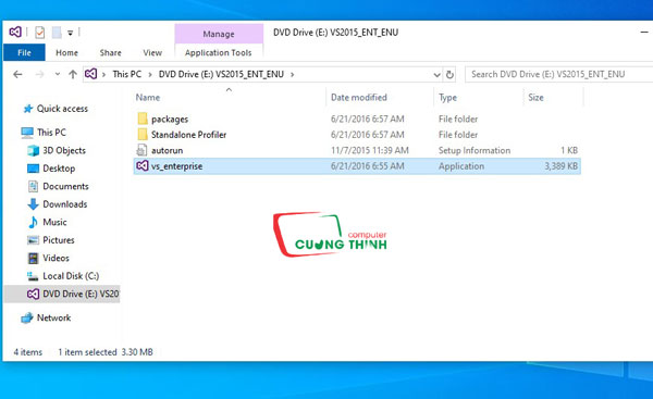 Chạy File cài đặt