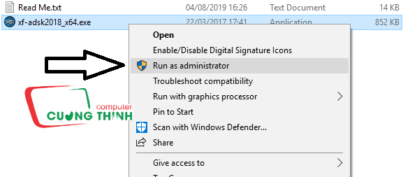 Chạy Tool xf-adesk 2018