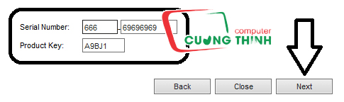 Điền Serial Number