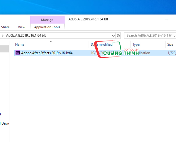 Chạy file setup adobe After effects